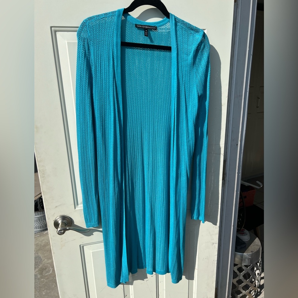 White House Black Market turquoise sweater